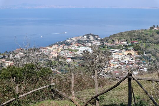Massa Lubrense - Panorama delle frazioni di Annunziata e Termini da Monte Costanzo