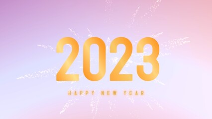 グラフィック背景　HAPPY NEW YEAR 2023　背景パステルカラー
