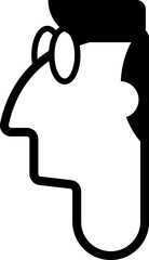 Geek, hipster avatar. Cute cartoon  people in eyeglasses