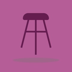Wooden chair icon