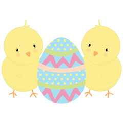 easter chicken and eggs