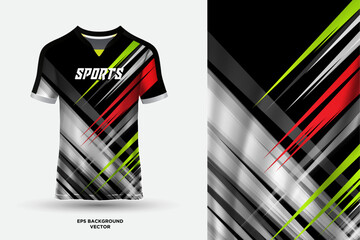 Futuristic and fantastic T shirt jersey design suitable for sports, racing, soccer, gaming and e sports vector