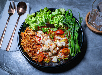 spaghetti with seafood
