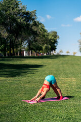 Fototapeta na wymiar Woman Stretching After Workout