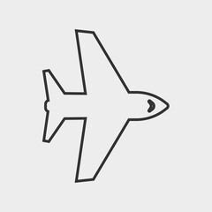 Plane vector icon illustration sign