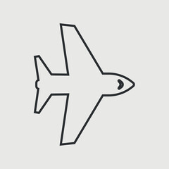 Plane vector icon illustration sign