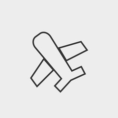 Plane vector icon illustration sign