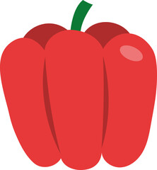 Ripe red pepper doodle icon