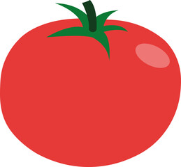 Ripe red tomato doodle icon