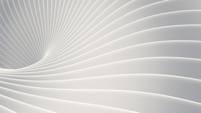 White background stripes 3D wavy pattern, elegant abstract striped pattern