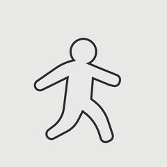 Walking vector icon illustration sign