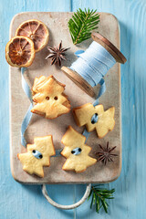 Unique butter cookies chain for Christmas tree.
