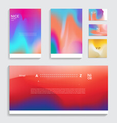 Abstract fluid gradient cover template. vibrant graphic color