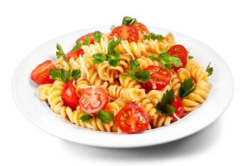 Pasta with fresh tomatoes and basil