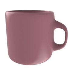 3d illustration of a colored cup for breafast