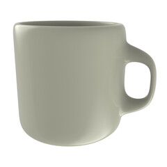 3d illustration of a colored cup for breafast