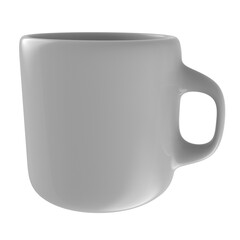3d illustration of a colored cup for breafast