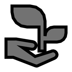 Hand Holding Plant Vector Icon