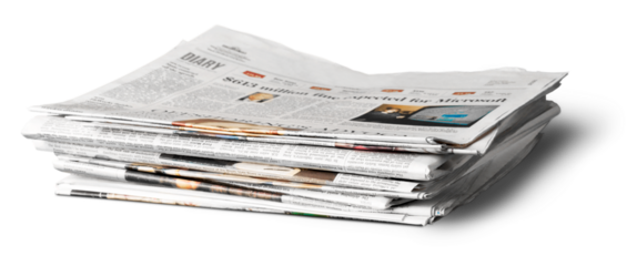 Stack newspapers recycling isolated knowledge documentation daily news