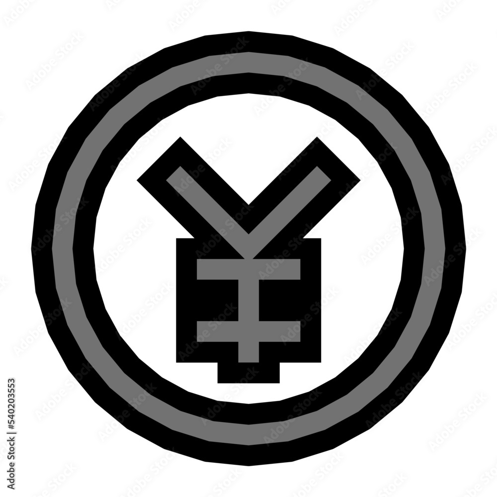 Poster yen vector icon