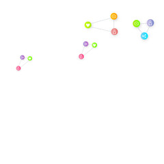 Social media marketing icons internet tags target