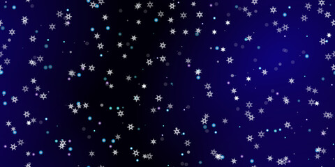 Falling Snowflakes seamless pattern flying snow