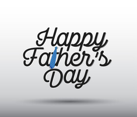 Happy father`s day calligraphy greeting card