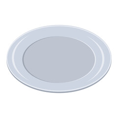 Plate isolated vector illustration in flat style