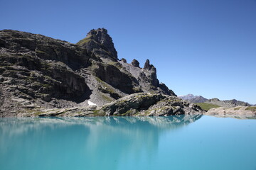lake Schottensee near Pizol in Switzerland 