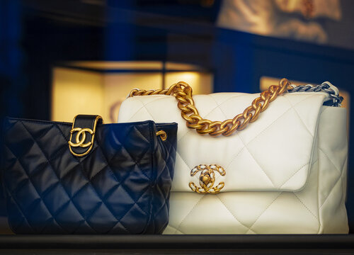 Chanel Matelassè Leather Bags In A Luxury Shop.Milan -Italy, 15 October 2022