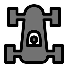 Electric Race Car Vector Icon