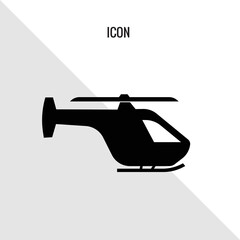 Helicopter vector icon illustration sign