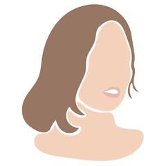 Woman portrait. Hand drawn illustration