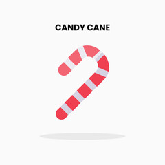 Candy cane flat icon. Vector illustration on white background. Can used for digital product, presentation, UI and many more.