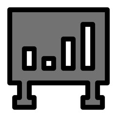 Graph Presentation Vector Icon