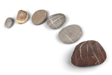 Zen basalt stones on white background