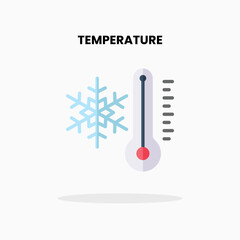 Temperature Winter flat icon. Vector illustration on white background. Can used for digital product, presentation, UI and many more.