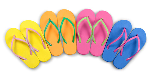 Sandals flip-flops flip flops isolated colored coloured summer