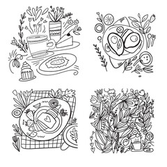 Adult coloring pages for your design