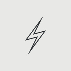 Lightening flash vector icon illustration sign