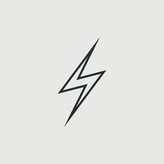 Lightening flash vector icon illustration sign