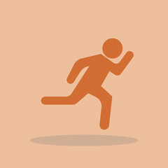 Runner vector icon illustration sign