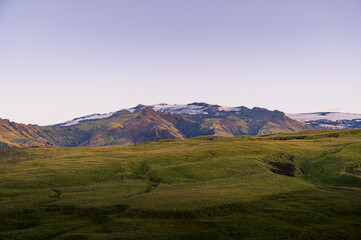 Eyjafjallajökull gesehen oberhalb des Skogafoss auf Island