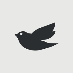 Bird vector icon illustration sign