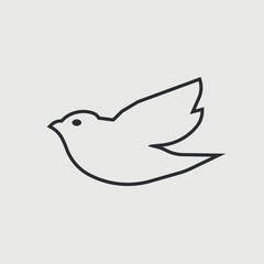 Bird vector icon illustration sign
