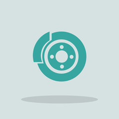 Brake vector icon illustration sign
