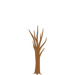 Obraz premium tree flat universal scenery collection set