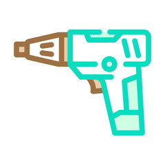 Fototapeta premium screwdriver machine color icon vector. screwdriver machine sign. isolated symbol illustration