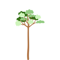 Obraz premium tree flat universal scenery collection set