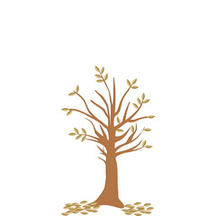 Obraz premium tree flat universal scenery collection set